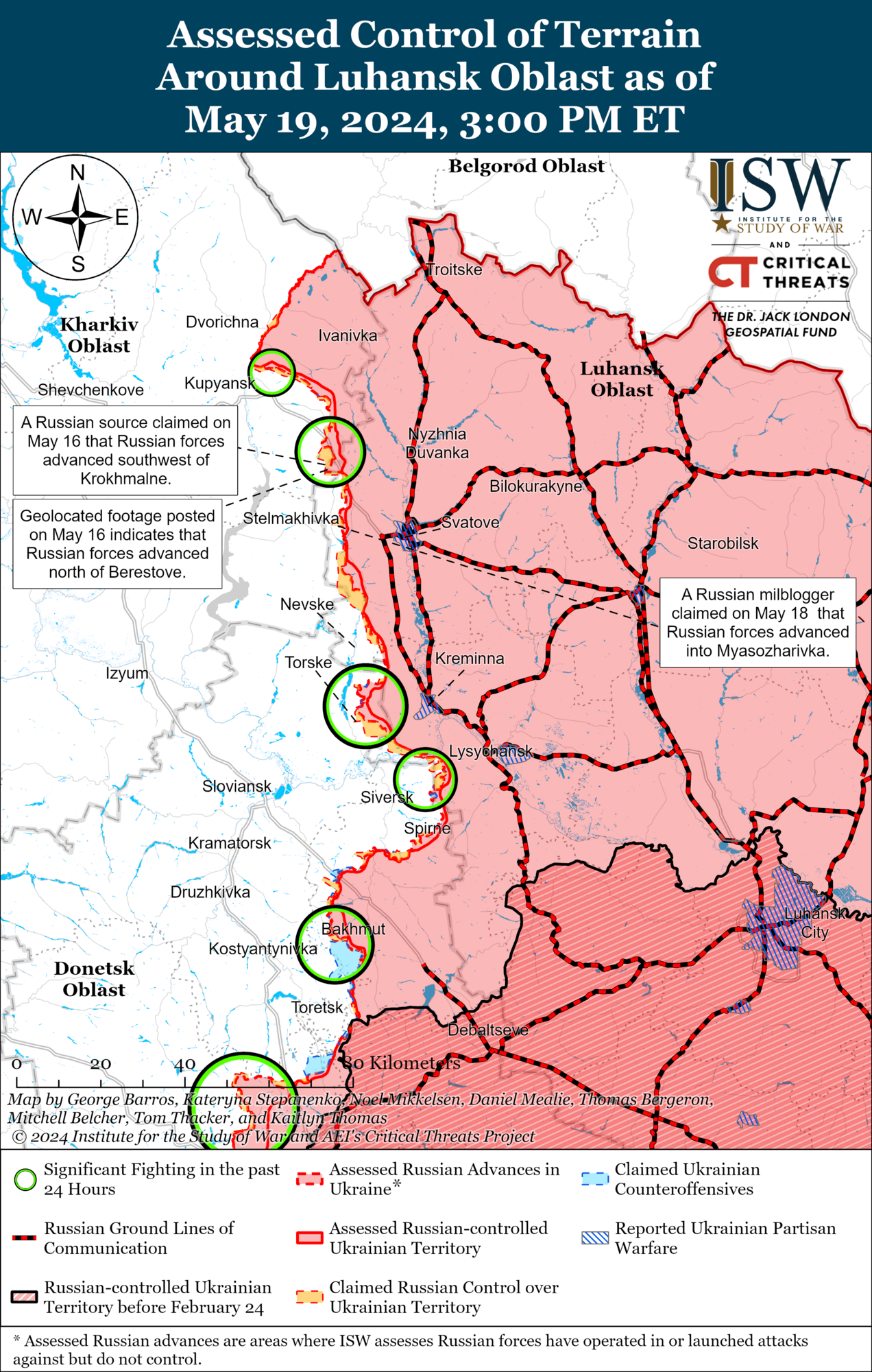 Fighting in Kharkiv and Luhansk regions