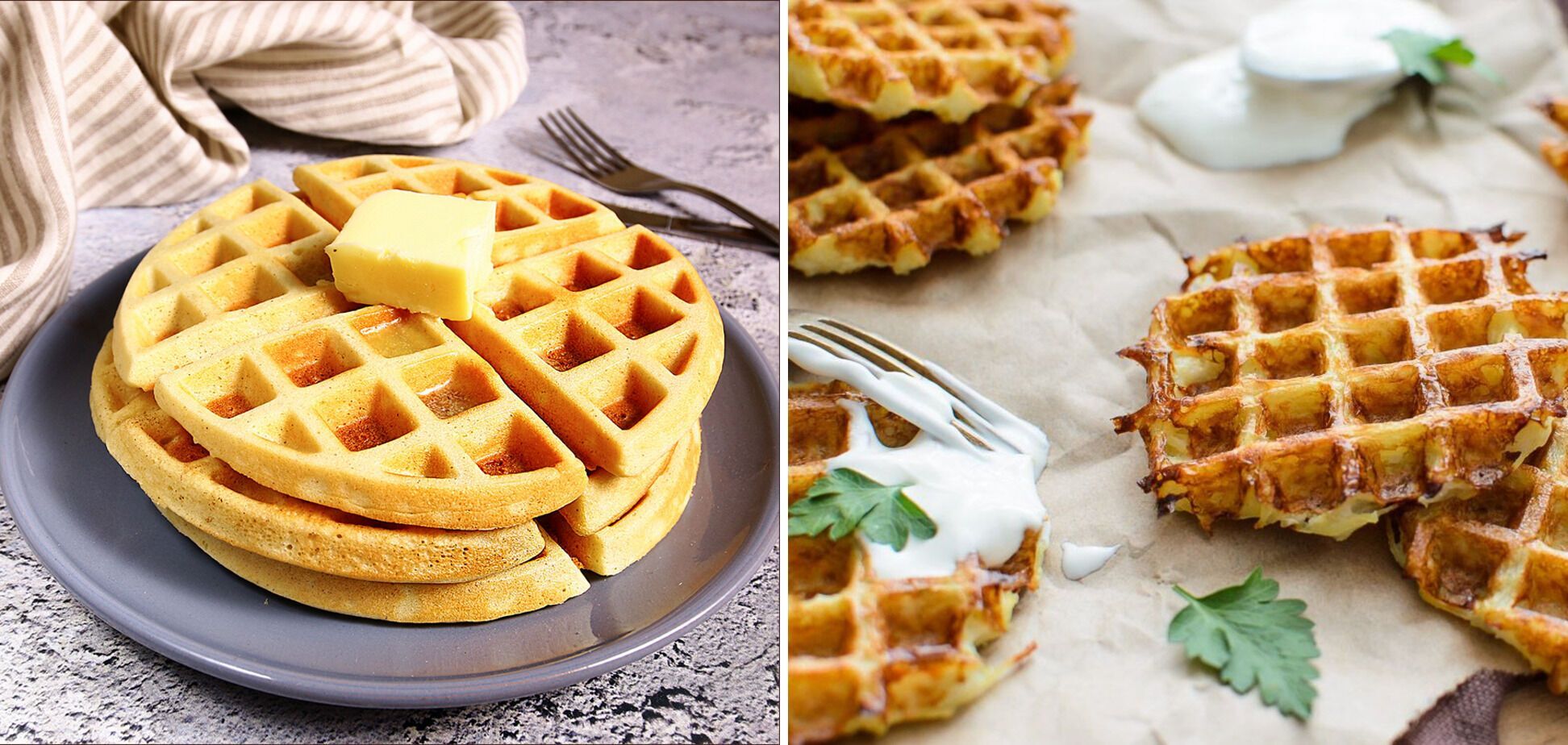 Recipe for waffles in the waffle iron