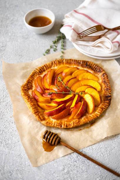 Pie with peaches