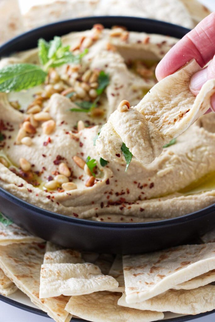 Delicious hummus made from beans