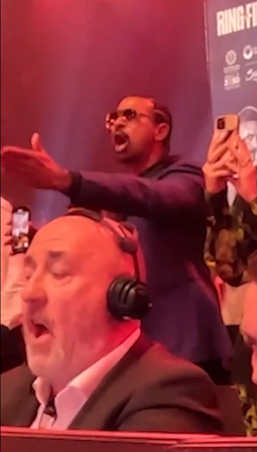 ''What is he doing?'' Video of Haye's fiery reaction to Fury's knockdown in the fight with Usyk has appeared