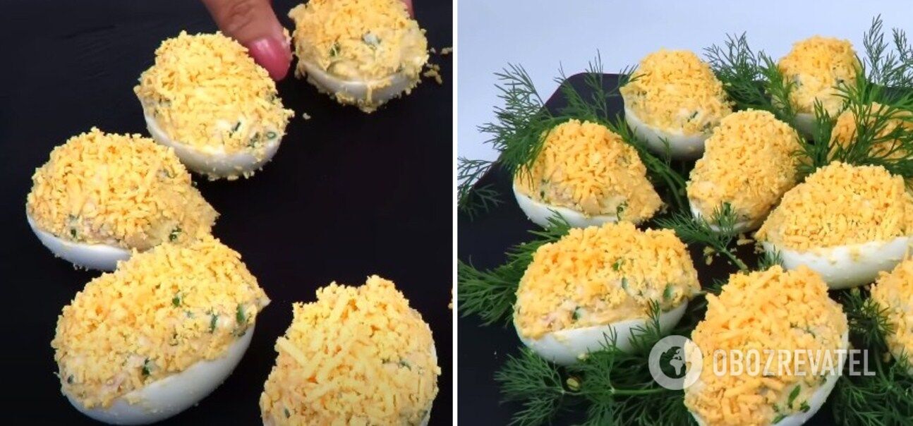 Stuffed eggs in a new way