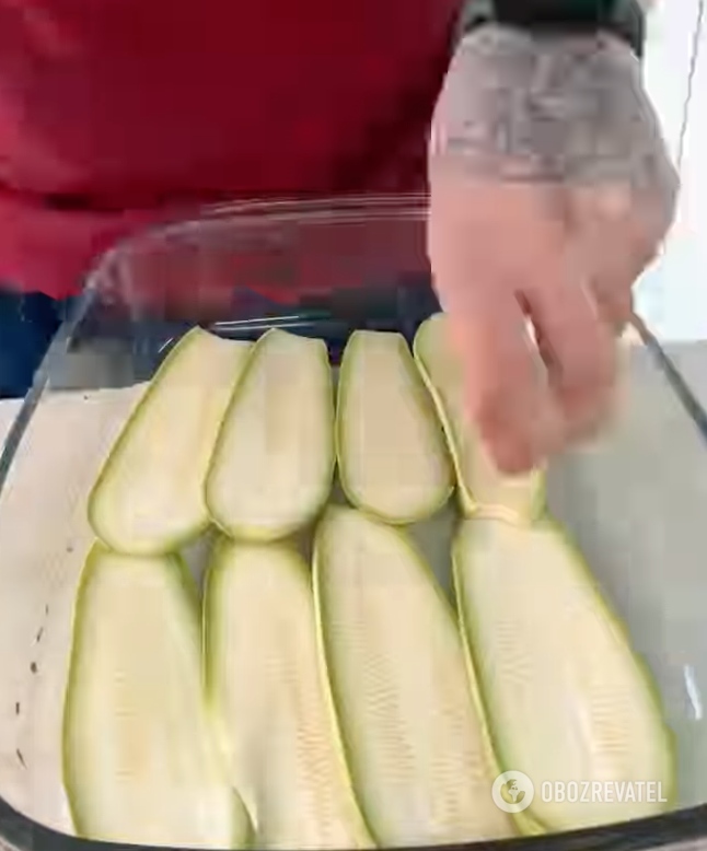 Zucchini for the dish