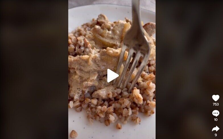Buckwheat recipe in a pan