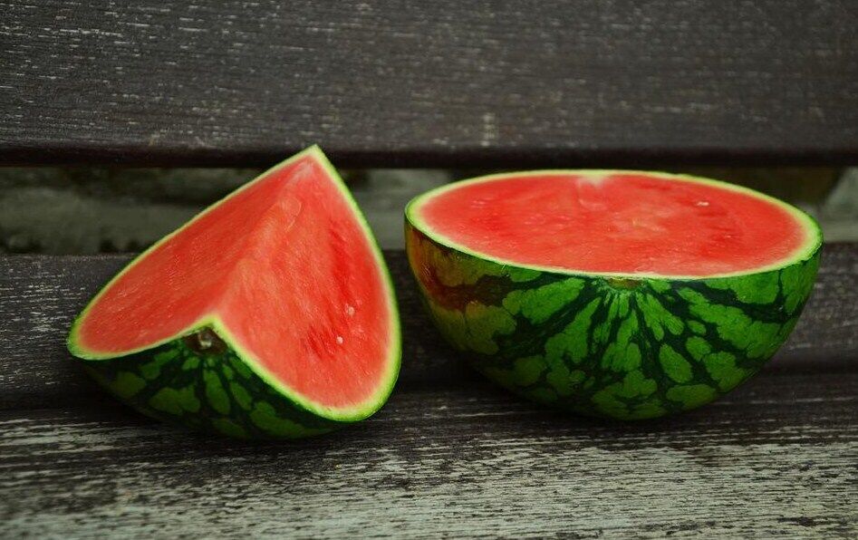 A ripe watermelon