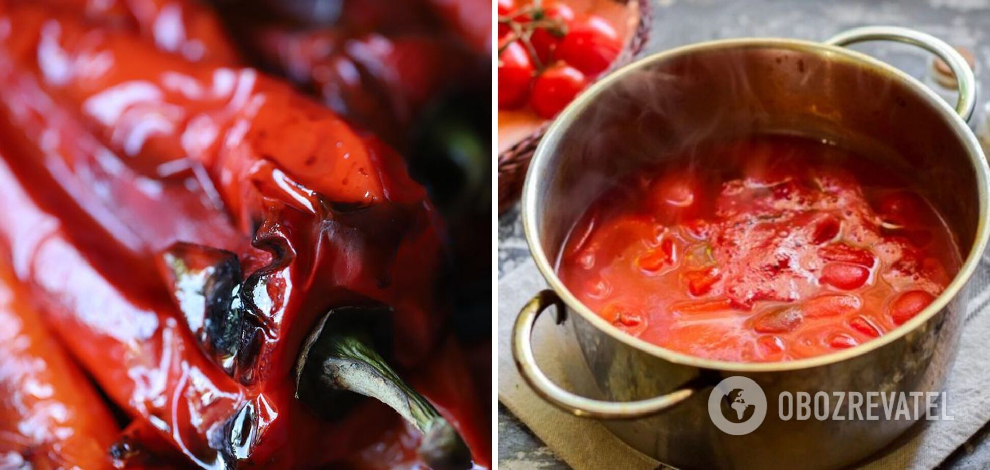 Baked peppers in tomato sauce