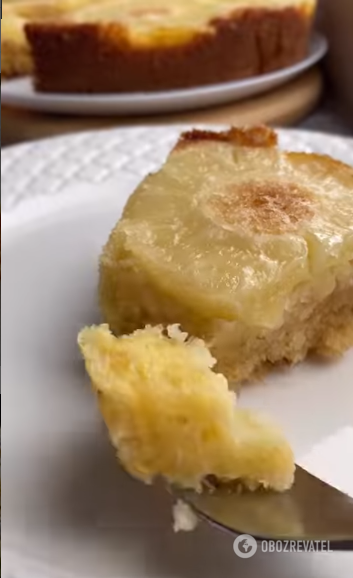 Pineapple pie: it turns out very fluffy and tender