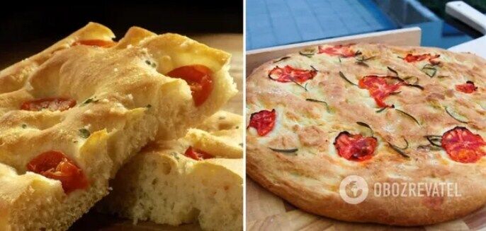 Budget focaccia instead of pizza: no eggs in the recipe