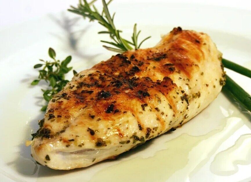 Baked fillet with herbs
