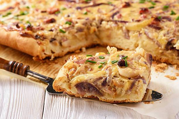 Galette with cheese and mushrooms