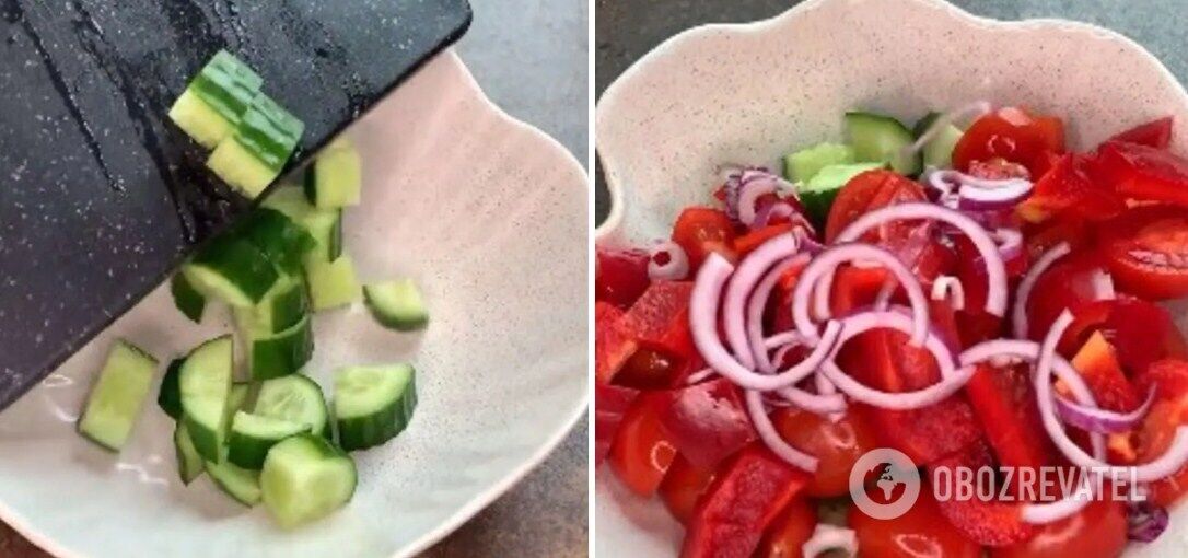 How to make a vegetable Greek salad