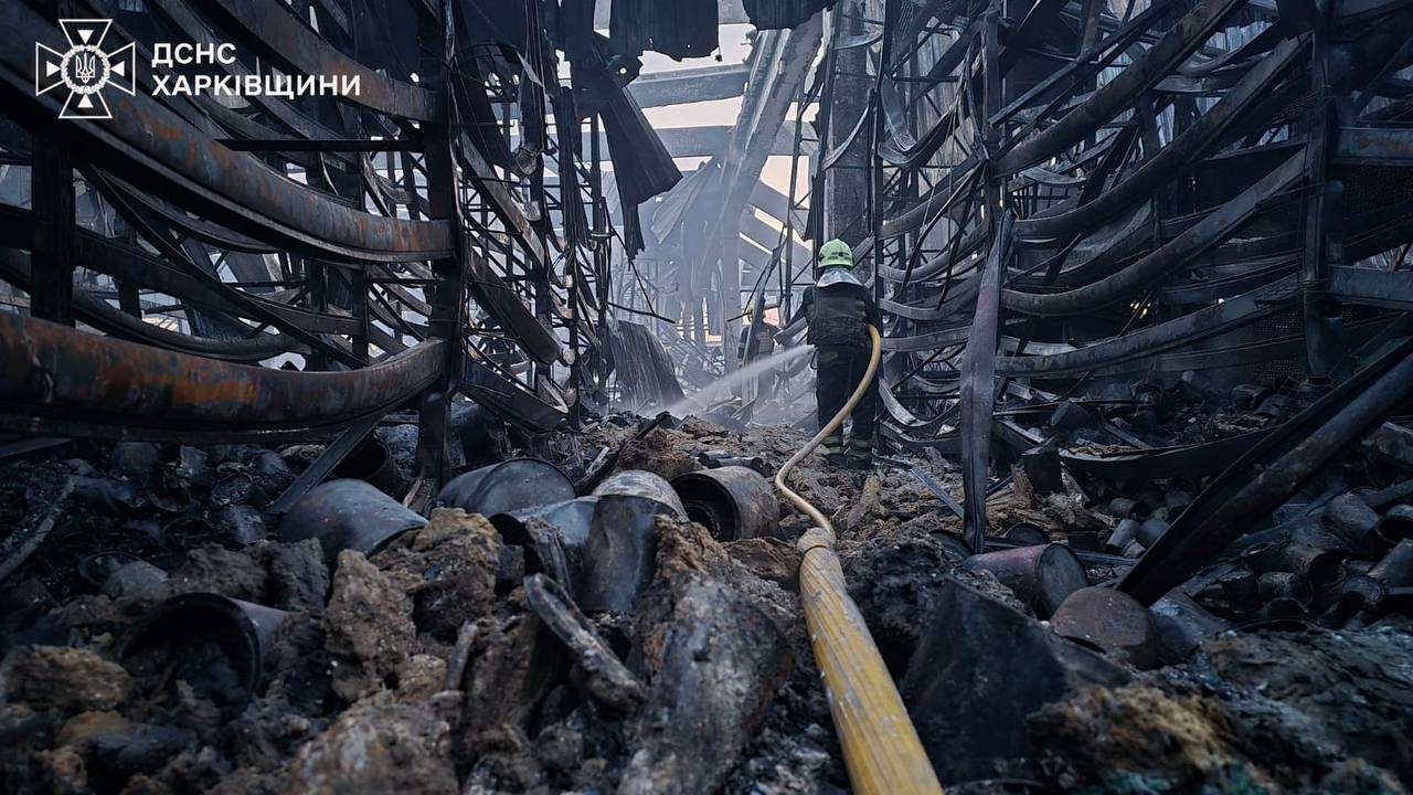 Rescuers have been extinguishing the fire for 16 hours: Minister of Internal Affairs shows horrifying photos of Epicenter in Kharkiv