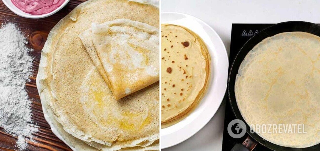Pancakes on egg dough