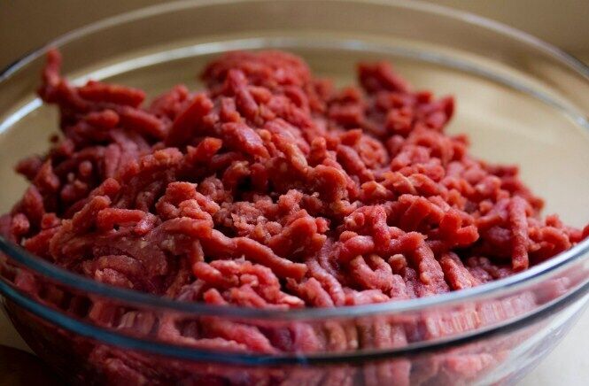 Minced beef for a dish