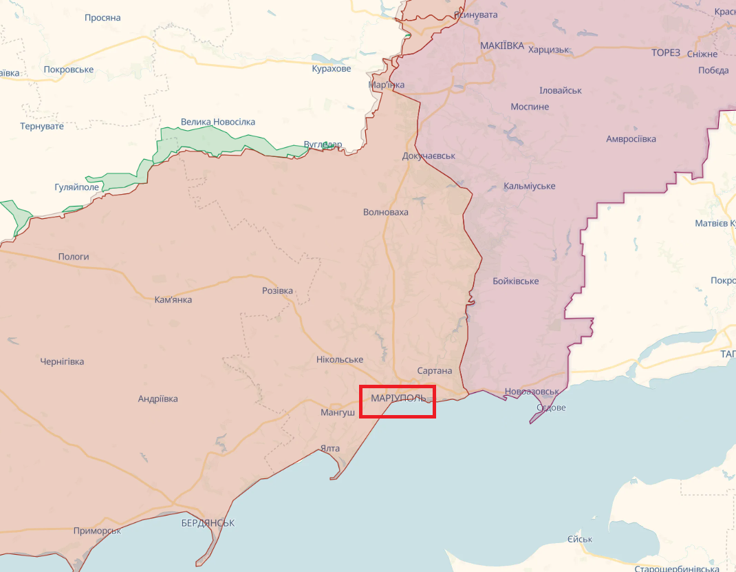 Occupants are moving equipment to Berdiansk direction through Mariupol. Video