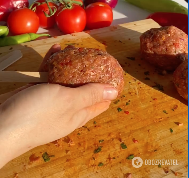 Ready minced meat with vegetables