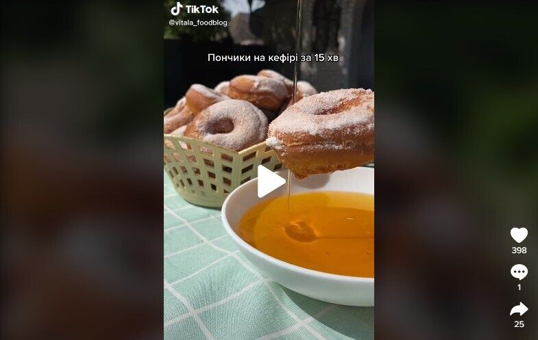 Deep-fried kefir donuts recipe