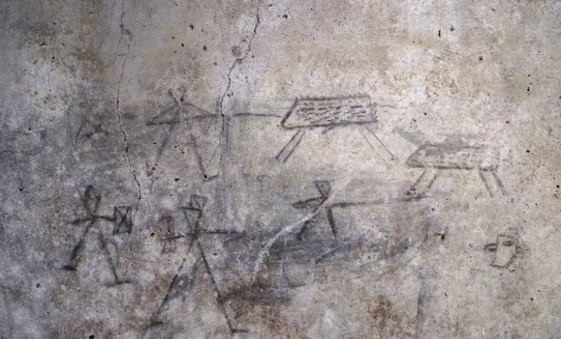 The secret of the graffiti in Pompeii depicting gladiators has been revealed: they were painted by 5-year-old children. Photo.