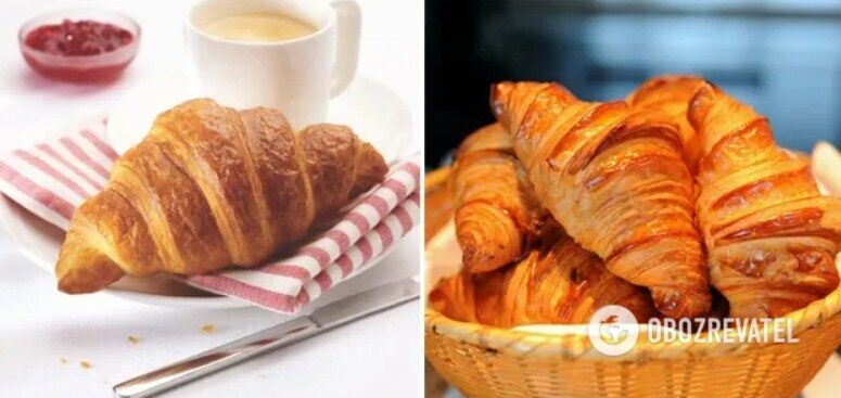 Recipe for puff pastry croissants