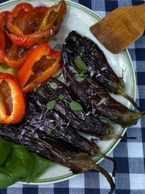 How to roast peppers and eggplant in the oven