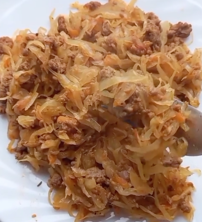 Cooked cabbage