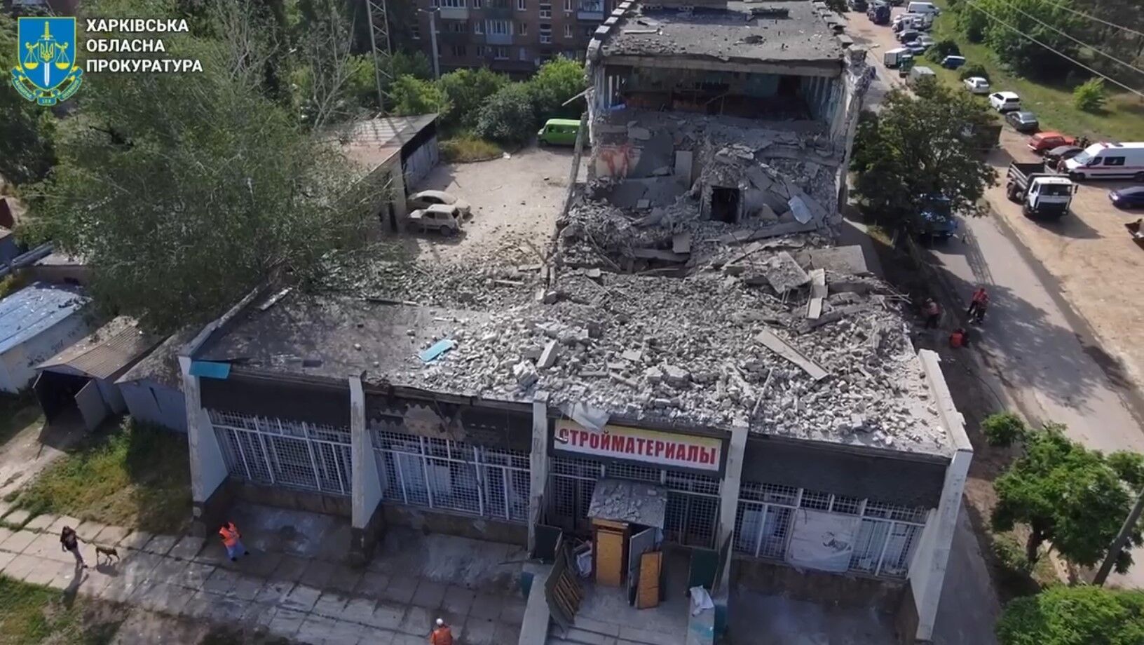 Drone video of the consequences of the Russian strike on Kharkiv this night appeared online: the number of victims rose to five