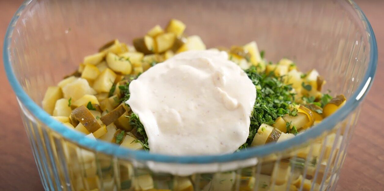 German potato salad with mayonnaise