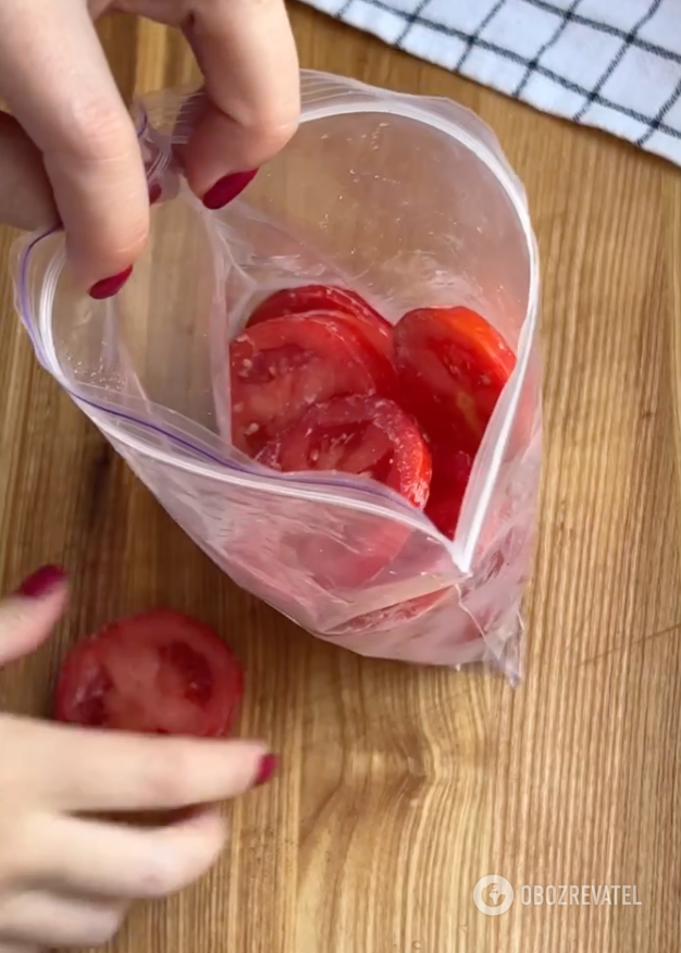 Ready-made frozen tomatoes