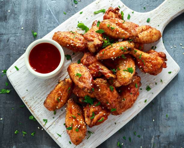 Chicken wings in honey and soy sauce