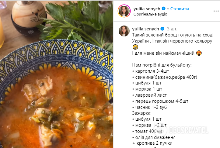 Green borscht with nettles: a pearl of eastern Ukraine