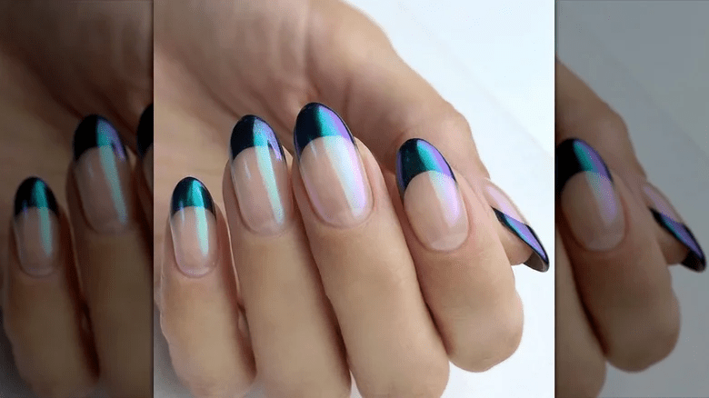 Rainbow nails have become a new trend in 2024: what minimalism looks like in combination with glamor. Photo