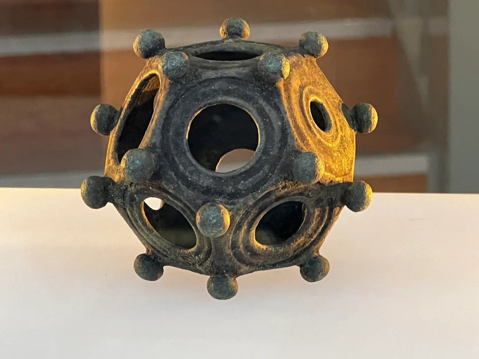 A rare Roman dodecahedron found in England has puzzled archaeologists. Photo