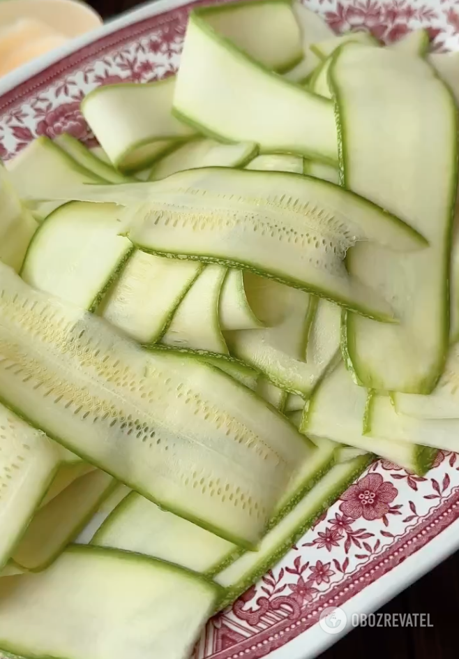 Slices of zucchini