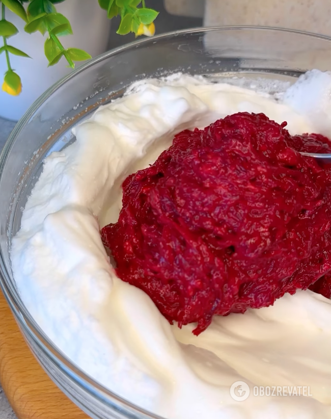 Beetroot dough and proteins