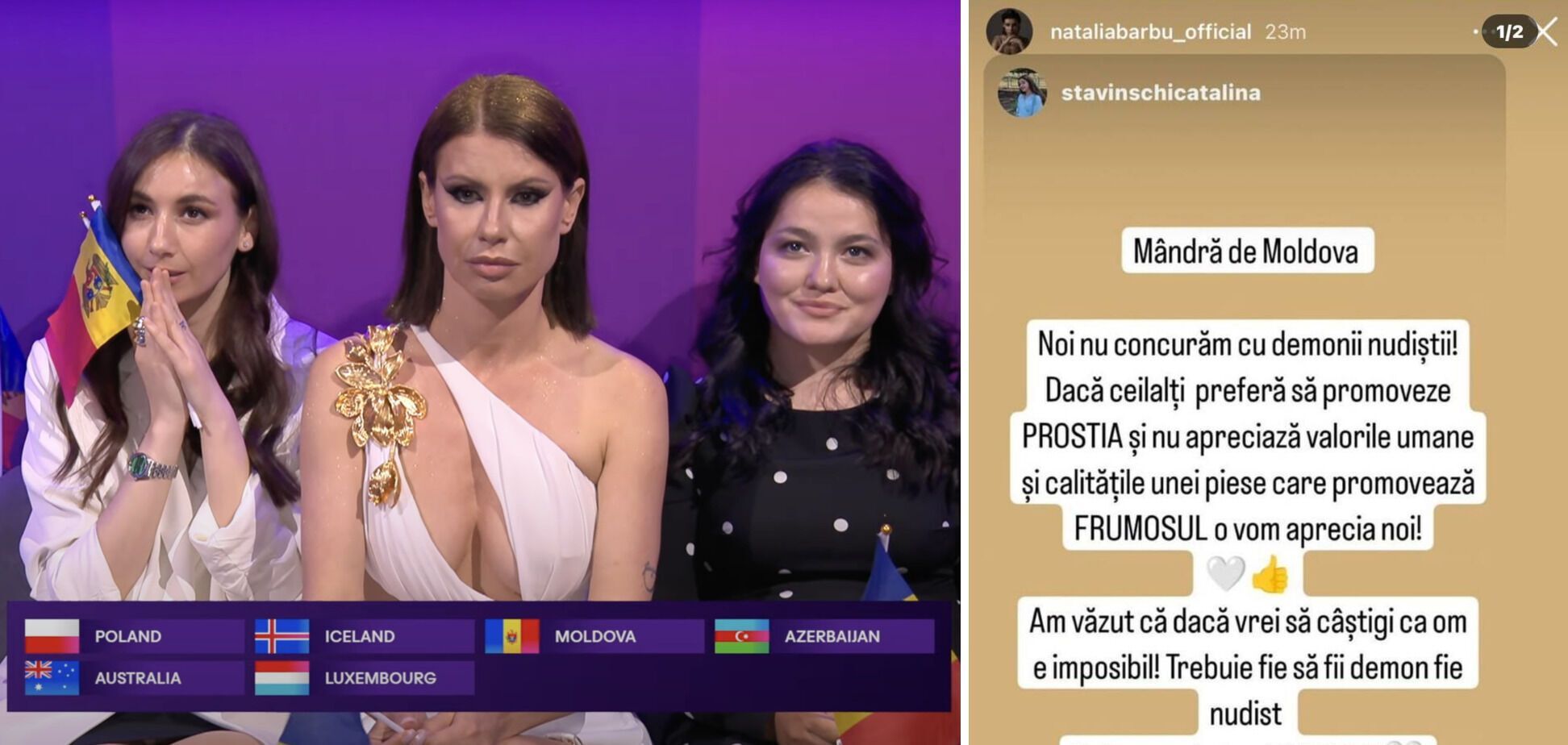 Półnaga uczestniczka z Mołdawii komentuje przegraną na Eurowizji 2024: trzeba być demonem albo nudystą