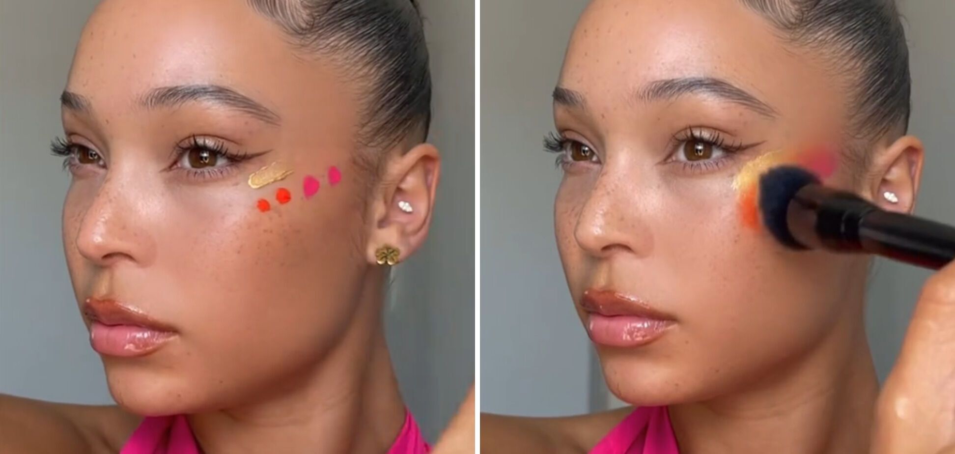 How to make makeup with a ''sunset'' effect: viral life hack