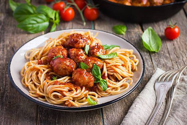 Meatballs in tomato sauce for pasta