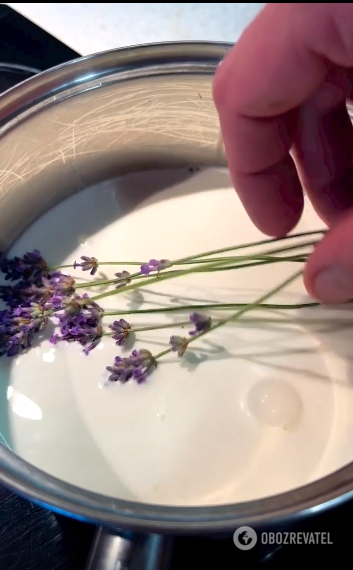 Homemade lavender ice cream: saves in the summer heat