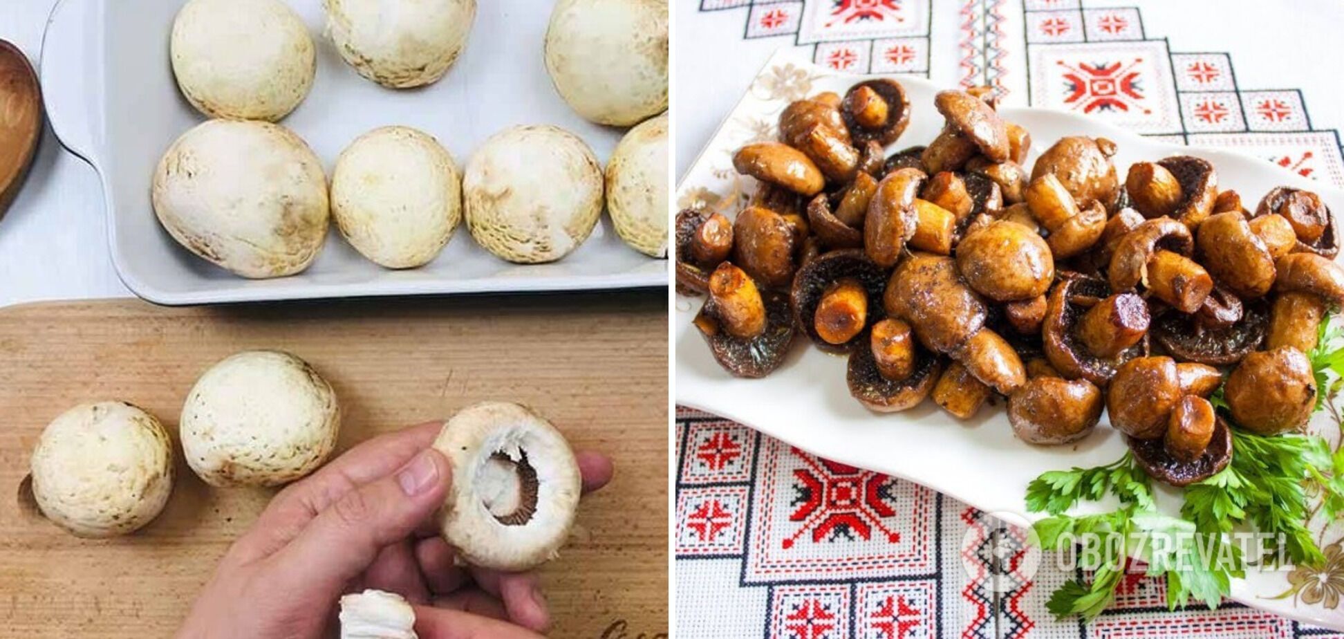Recipe for baked mushrooms in the oven