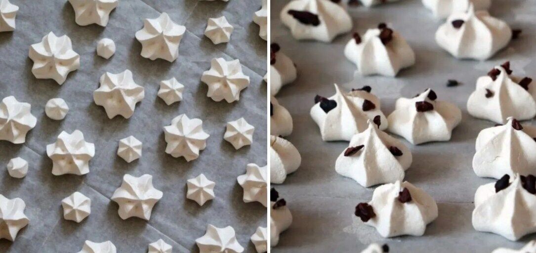 Meringue cookies for the cake