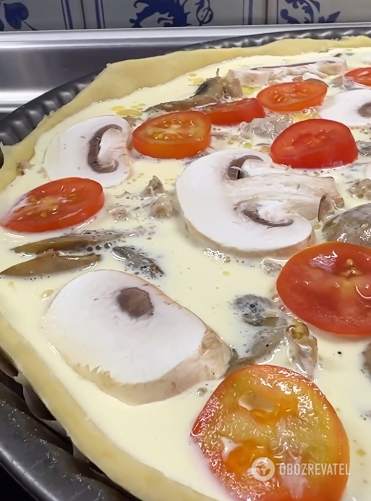 Chicken and mushroom quiche: a piece of France on your table