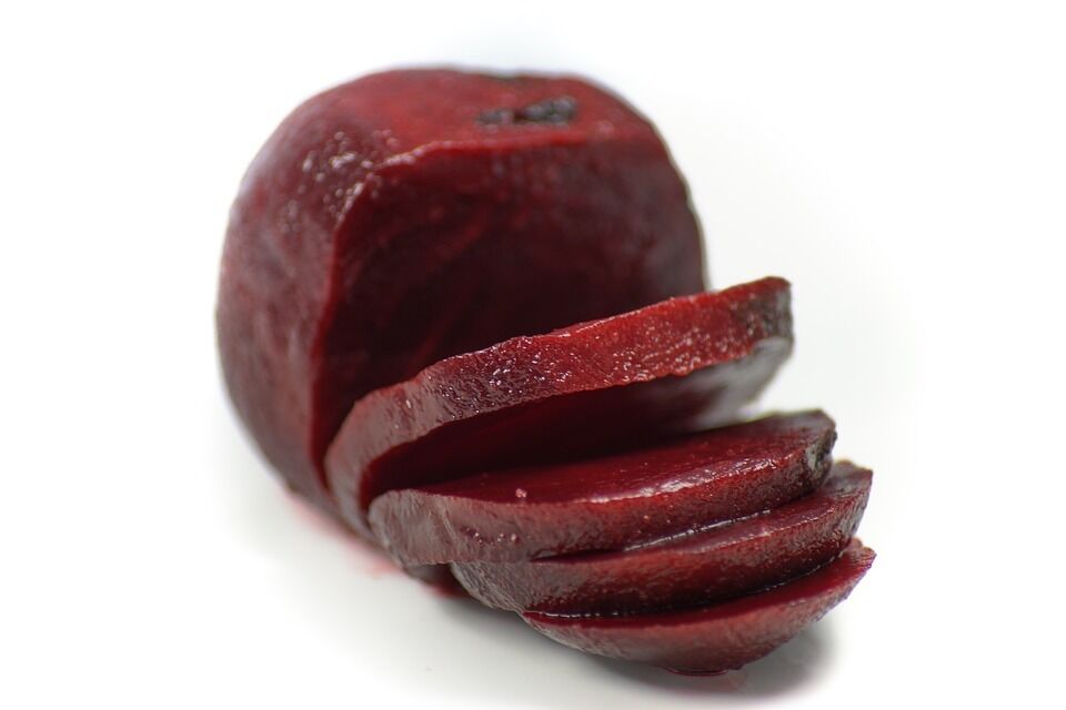 Boiled beetroot for salad