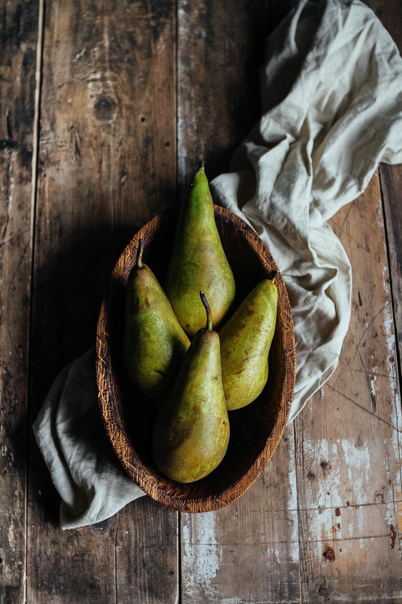 Ripe and firm pears