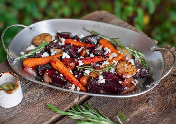 Beetroot salad with carrots