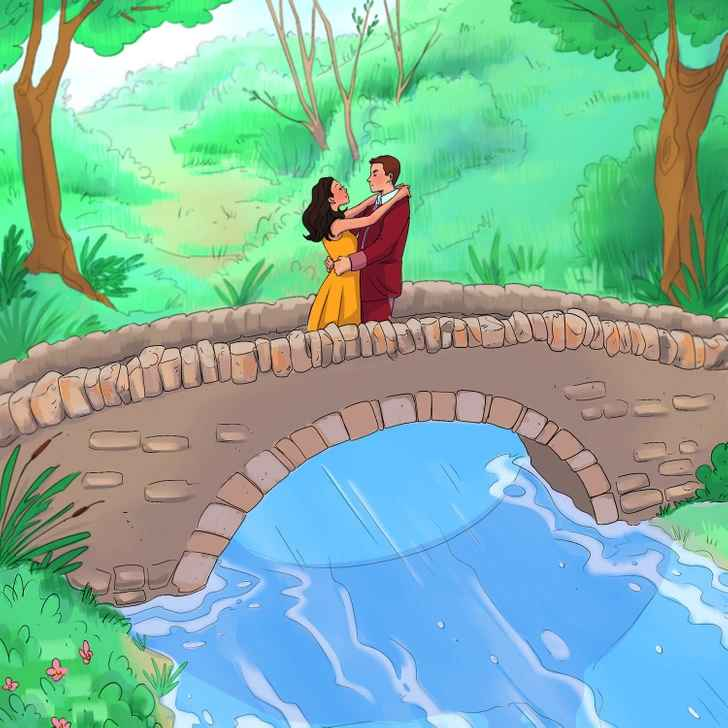 Find the error in a romantic bridge picture: you have only three seconds