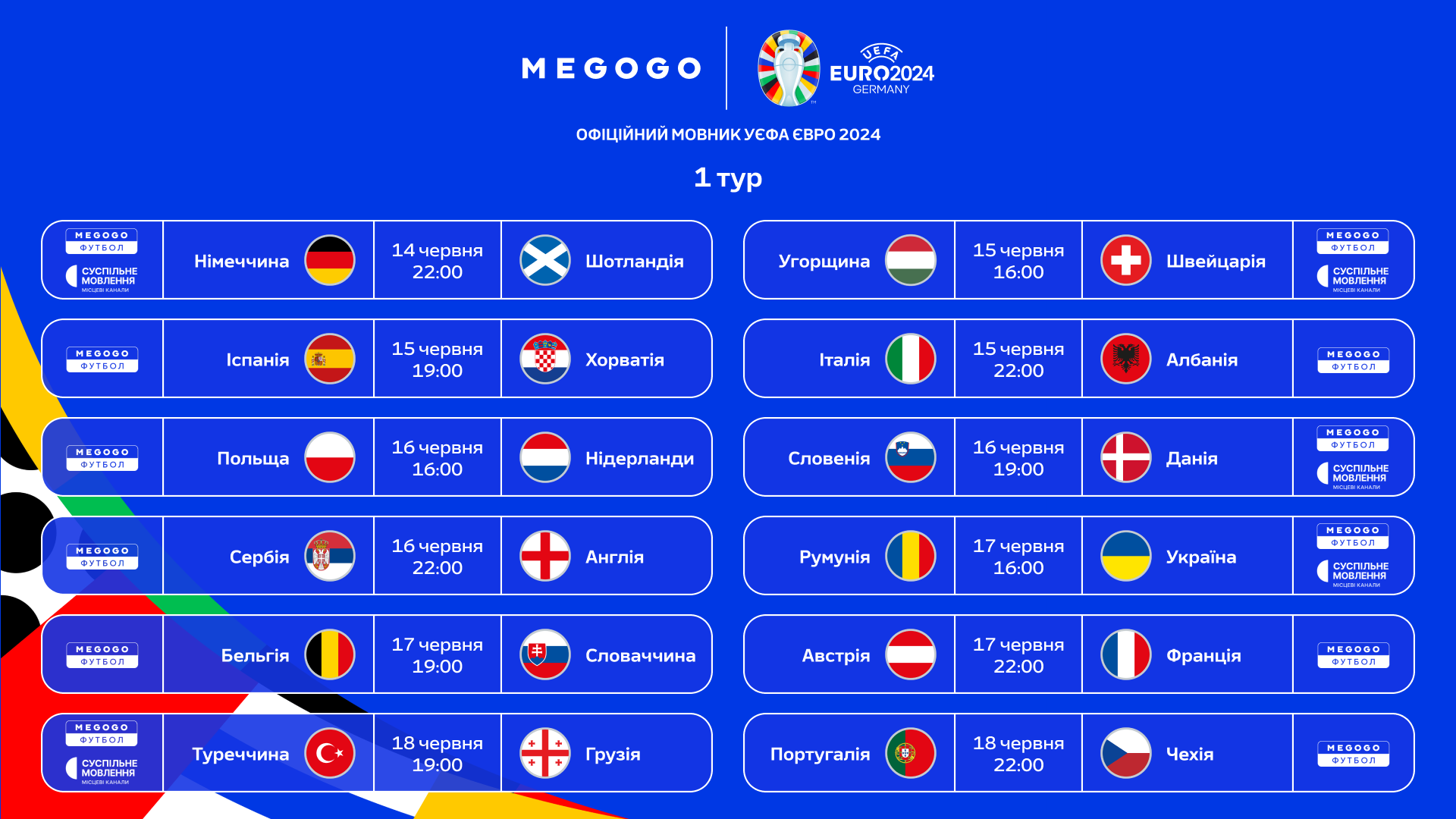 Where to watch Ukraine national team Euro 2024 matches: channels that will show the event live