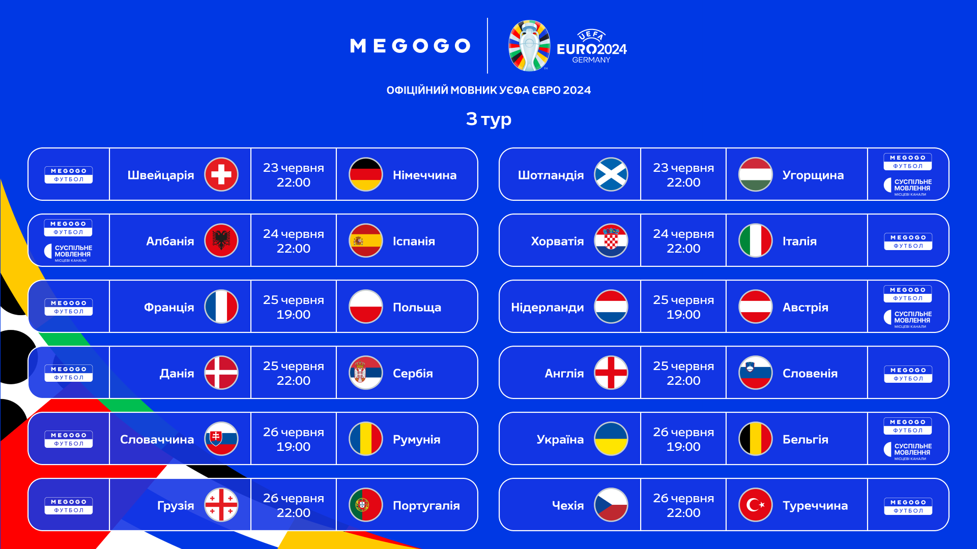 Where to watch Ukraine national team Euro 2024 matches: channels that will show the event live