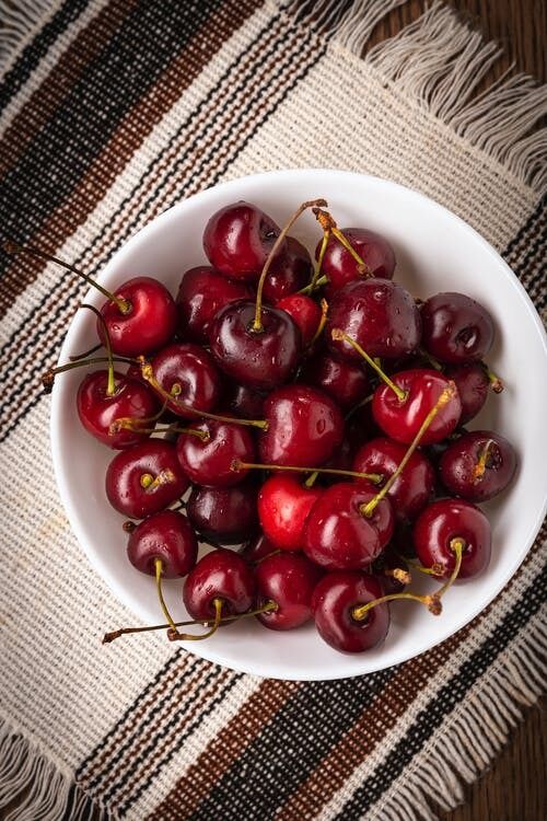 Ripe sweet cherries