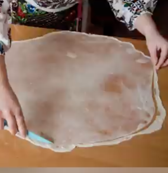 Thin dough for the dish