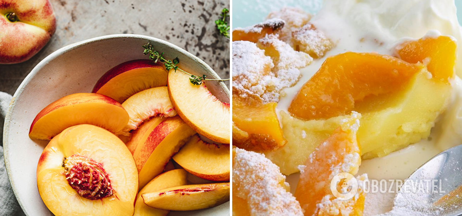 Crispy biscuit for tea with juicy peaches: how to make a spectacular seasonal dessert